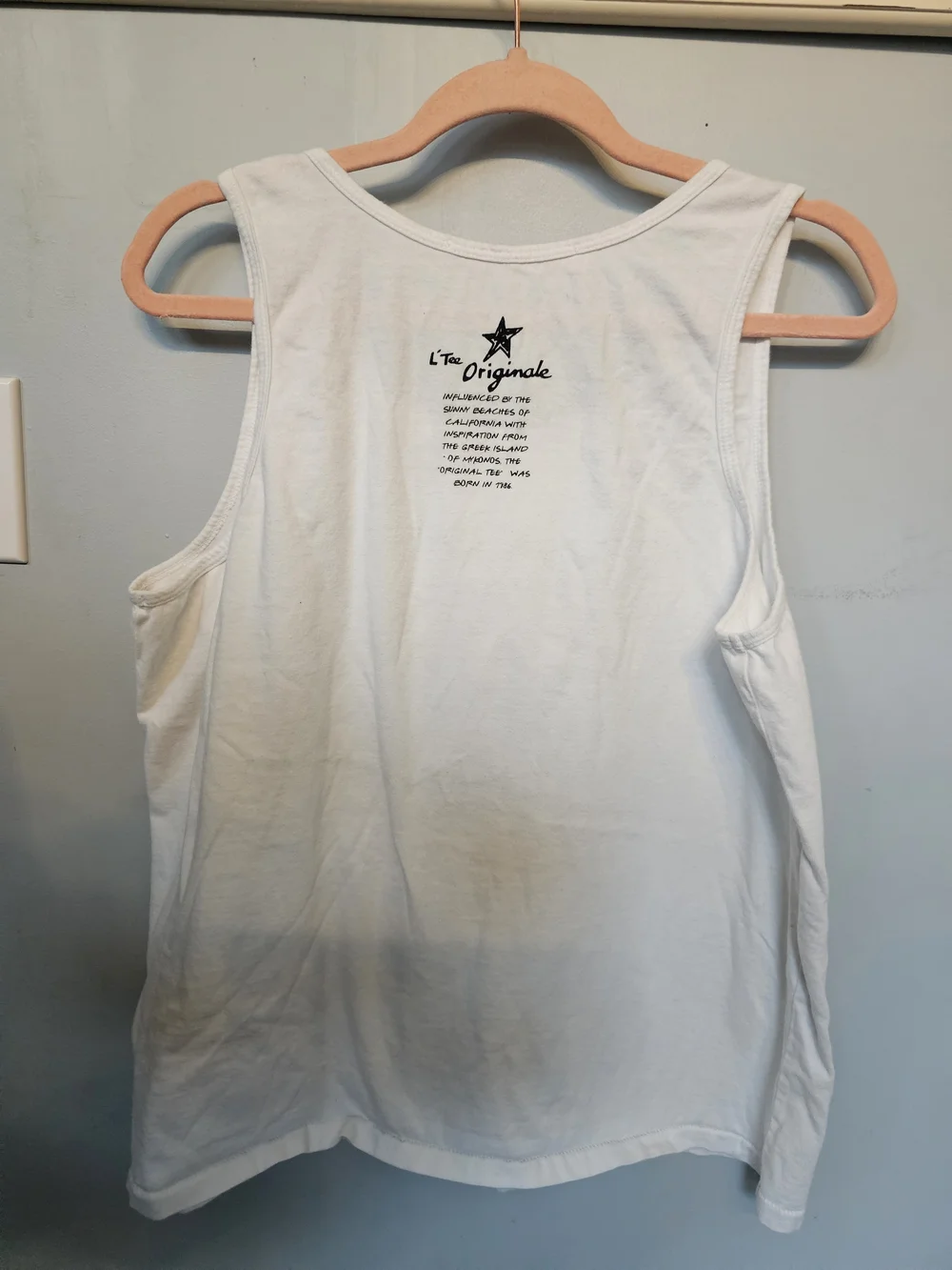 Michael Stars Vintage Women's White Graphic Tank Top Rainbow L'amour One Size - Picture 7 of 7